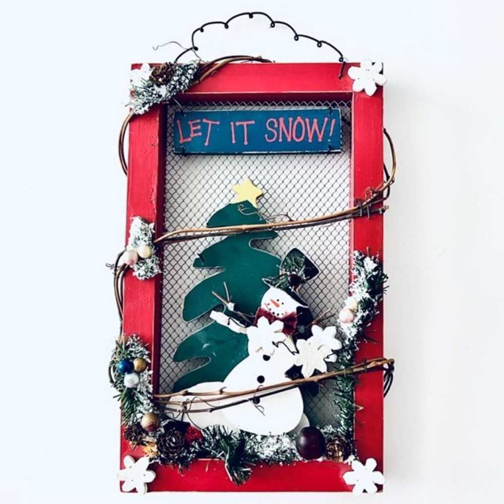 LET IT SNOW! Snowman Christmas Wall/Door/Shelf Decor